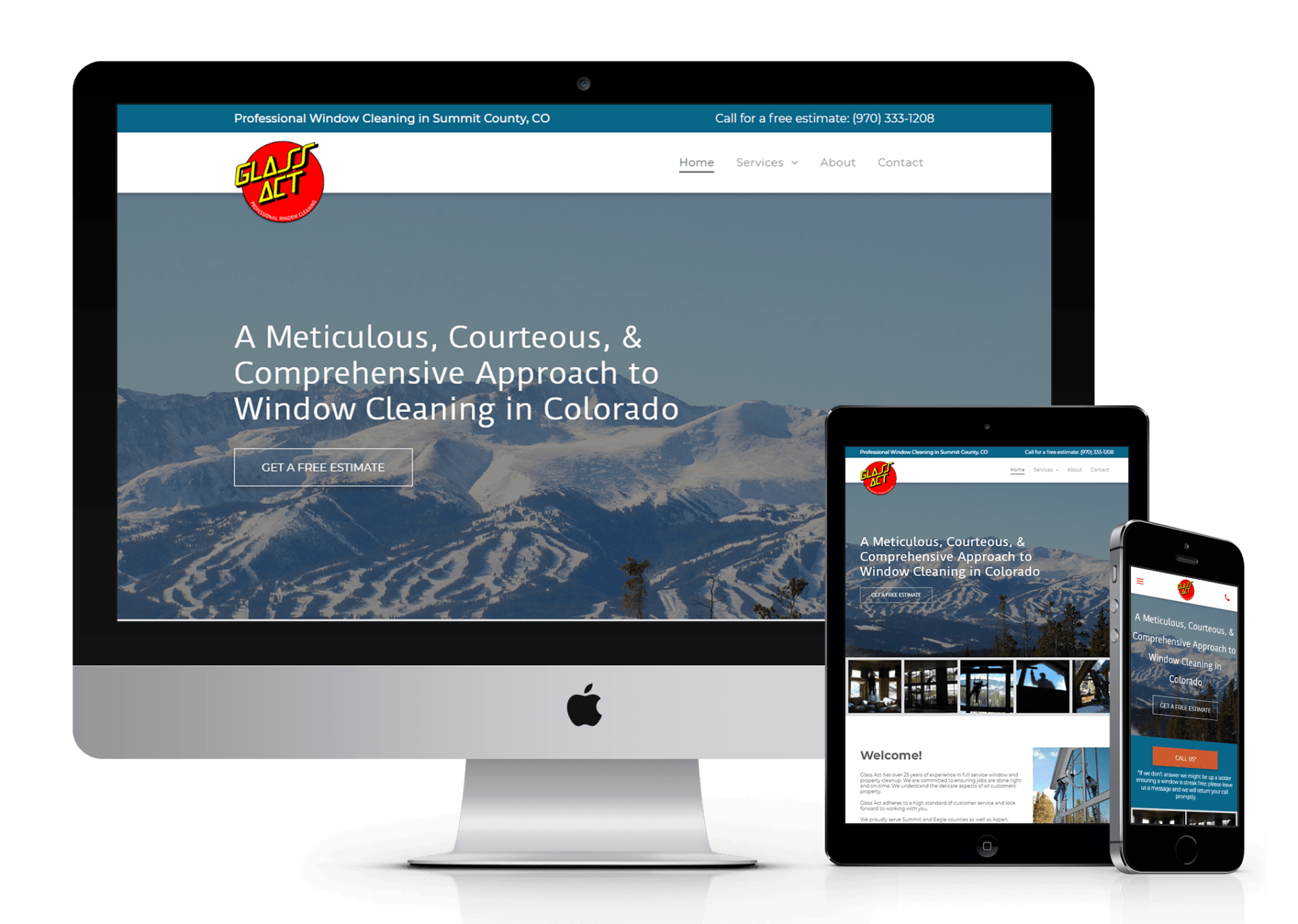 Glass Act website design screenshot